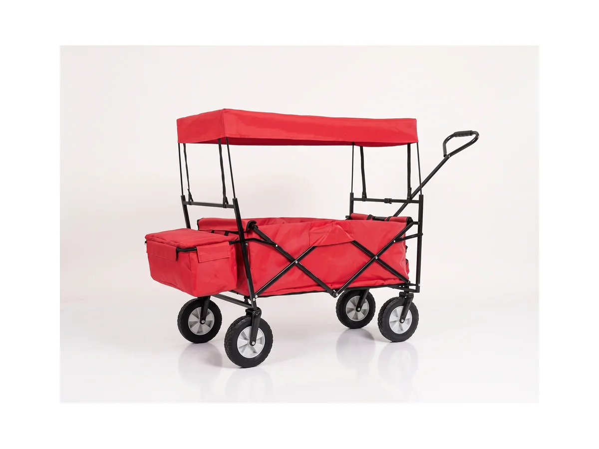 Foldable wagon for garden utility and outdoor cargo transport