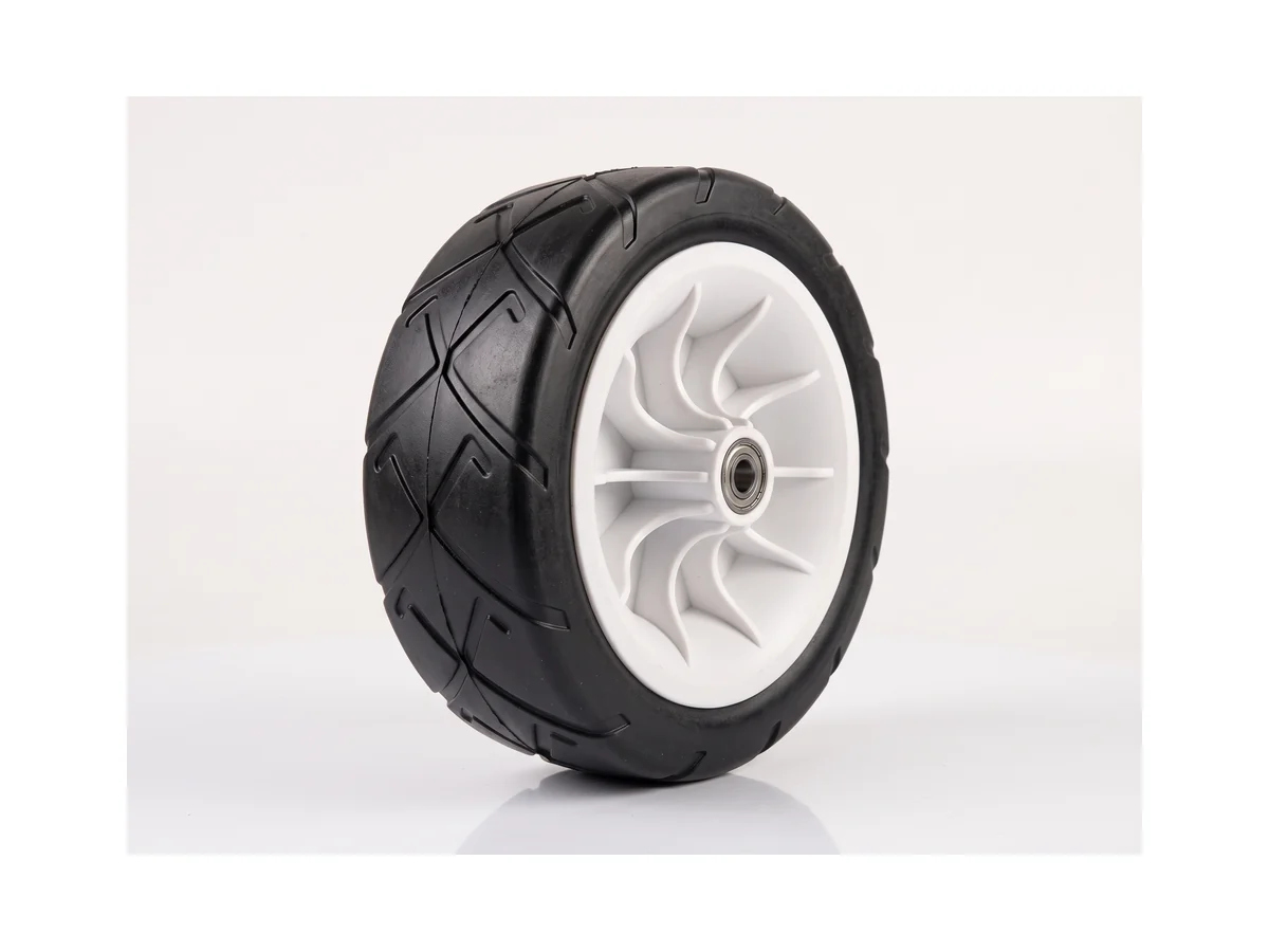 PU foam wheel for comparison with pneumatic wheels