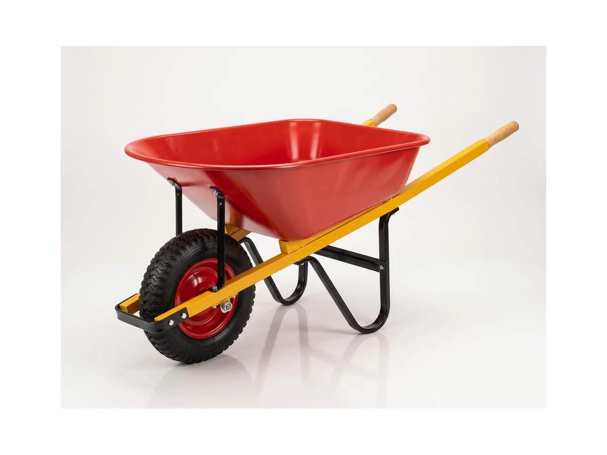 Wheelbarrow with single front wheel
