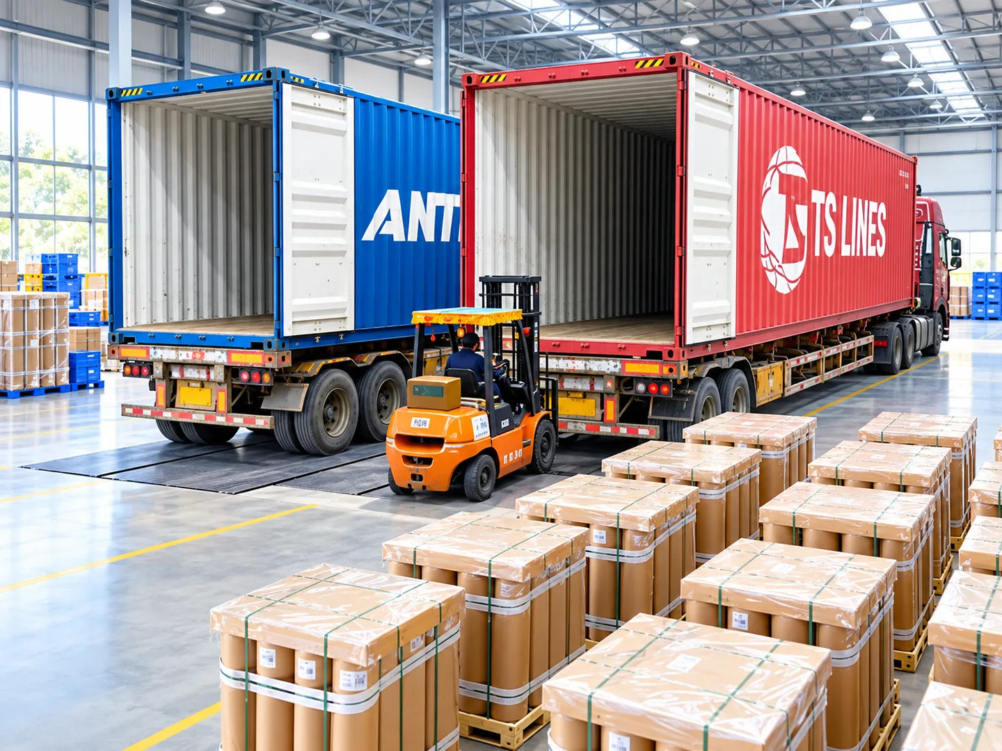 Container loading and shipping